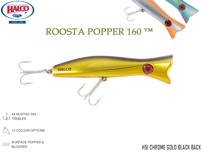 Halco Roosta Popper 160 (Length: 160mm, Weight: 75gr, Color: H51)