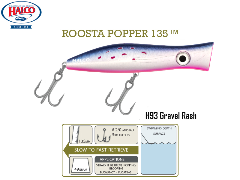 Halco Roosta Popper 135 (135mm, 49gr, Color: H93)