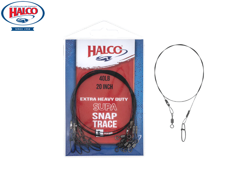 Halco Supa Snap Traces (20 inch, 100 lbs, 6 pcs)