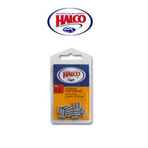 Halco Aluminium Crimp Sleeves (#1.0, 10mm, 20pcs, weight: 100LB)