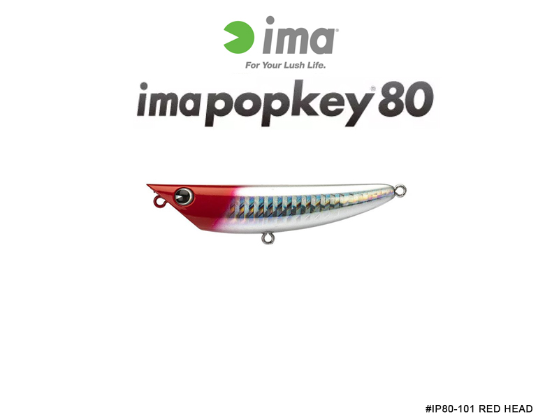 IMA Popkey (Length:80mm, Weight:9gr, Color:#IP80-101 Red Head)