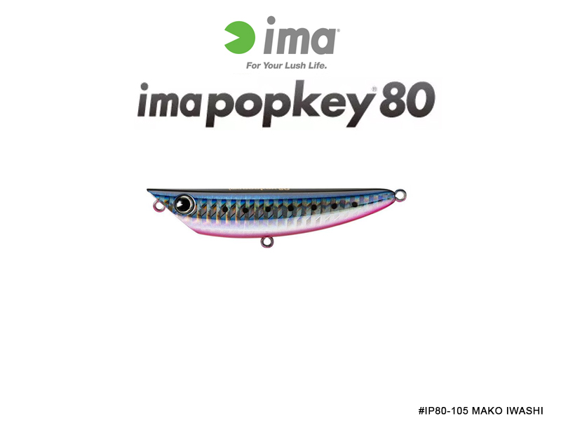 IMA Popkey (Length:80mm, Weight:9gr, Color:#IP80-105 Mako Iwashi)