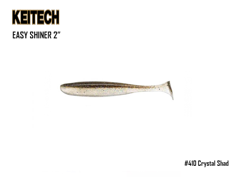 Keitech Easy Shiner 2" (Length: 2", Pack: 12pcs, Color: #410 Crystal Shad)