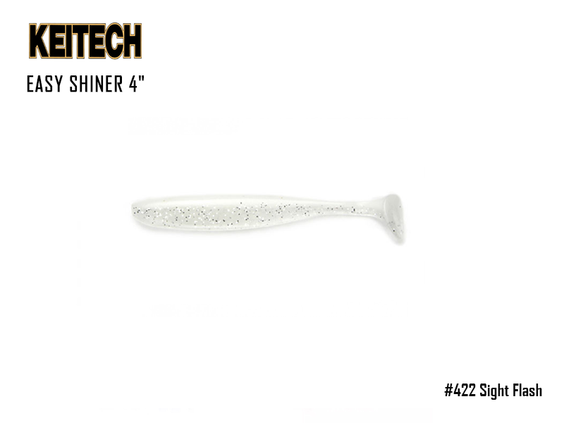 Keitech Easy Shiner 4" (Length: 4", Pack: 7pcs, Color: #422 Sight Flash)