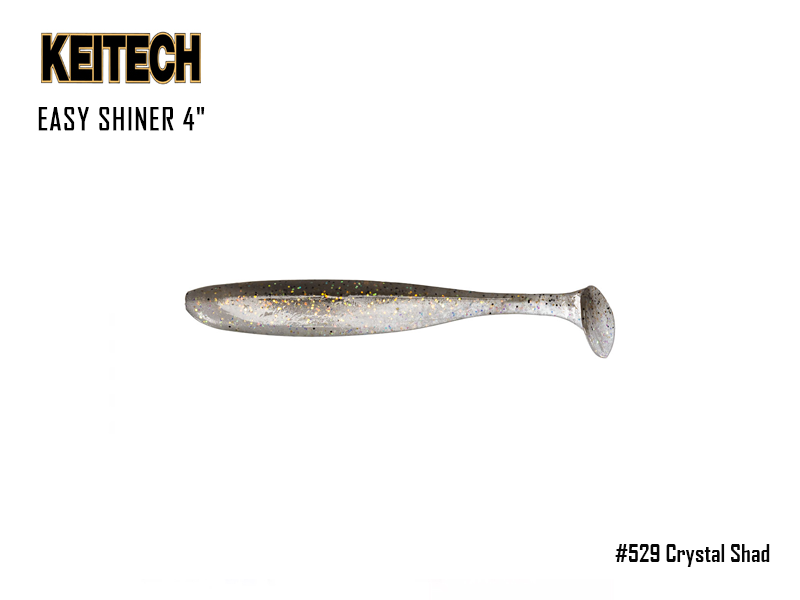 Keitech Easy Shiner 4" (Length: 4", Pack: 7pcs, Color: #529 Crystal Flash)
