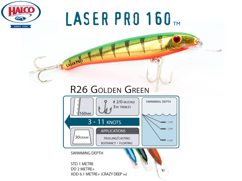 Halco Laser Pro 160 XDD (160mm, 30gr, Color: R26)