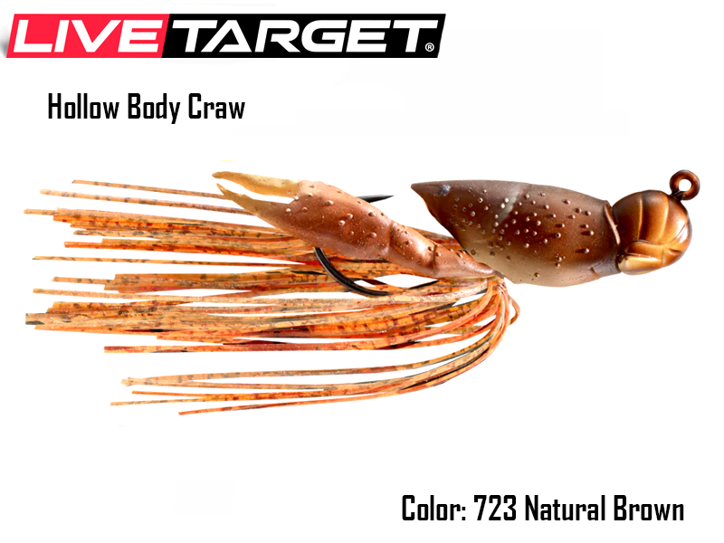 Live Target Hollow Body Craw (Size: 45mm, Weight: 14gr, Color: 723 Natural/Brown)