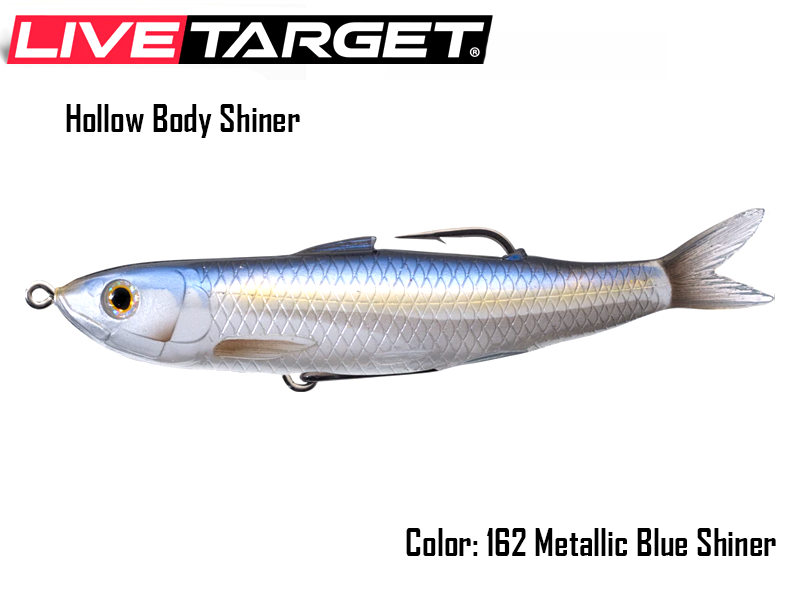 Live Target Hollow Body Shiner (Size: 115mm, Weight: 14gr, Color:162 Metallic Blue Shiner)