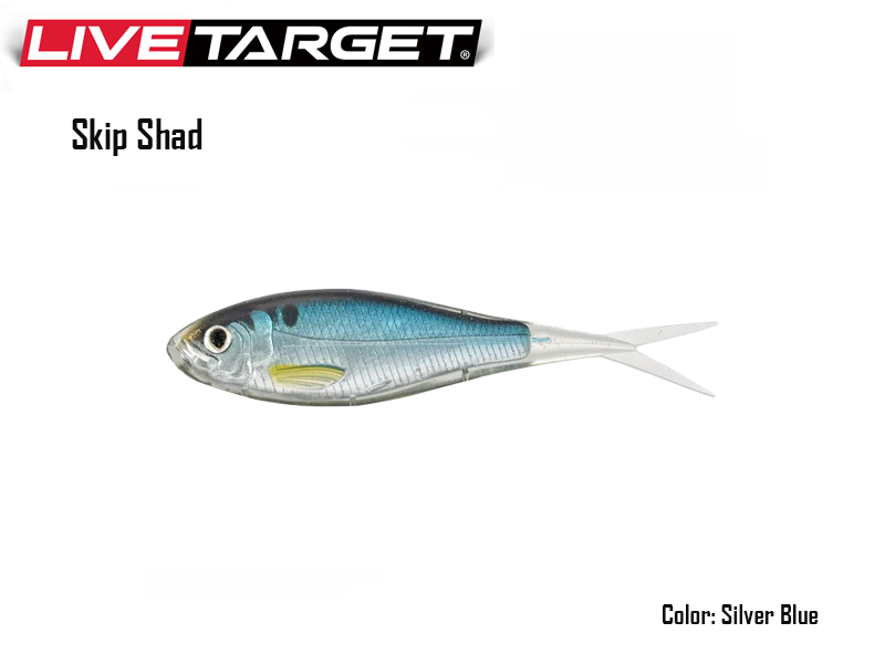 Live Target Hollow Body Shiner (Size: 90mm, Color: Silver Blue, Pack: 4pcs)