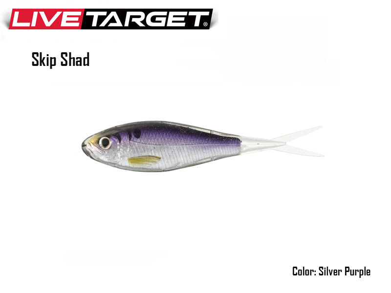 Live Target Hollow Body Shiner (Size: 90mm, Color: Silver Purple, Pack: 4pcs)