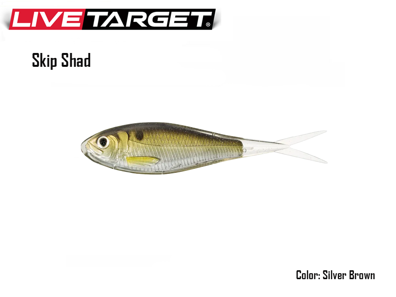 Live Target Hollow Body Shiner (Size: 90mm, Color: Silver Brown, Pack: 4pcs)