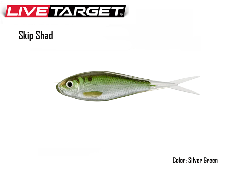 Live Target Hollow Body Shiner (Size: 90mm, Color: Silver Green, Pack: 4pcs)