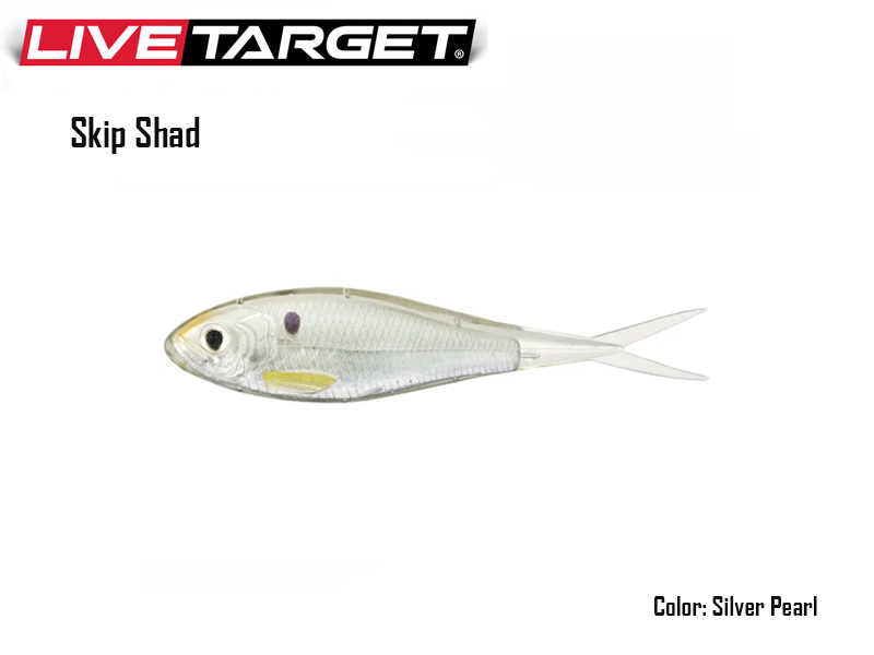 Live Target Hollow Body Shiner (Size: 90mm, Color: Silver Pearl, Pack: 4pcs)