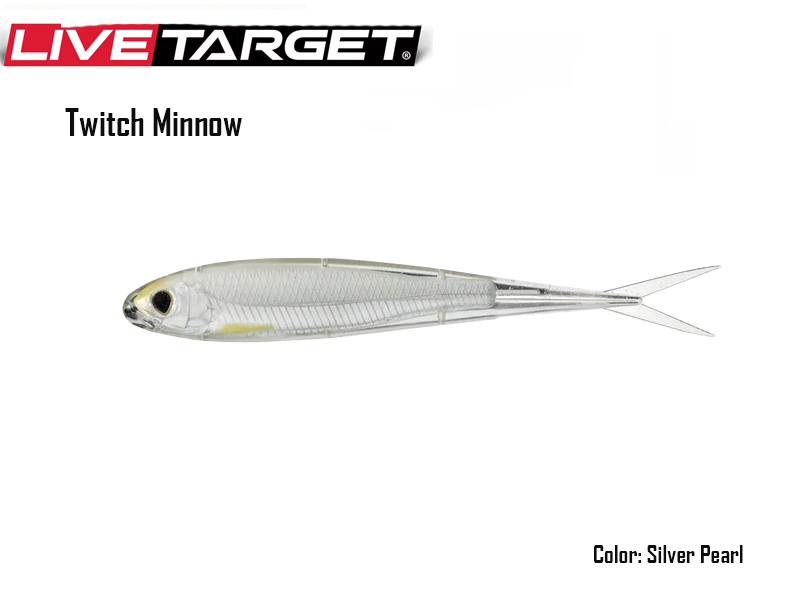 Live Target Twitch Minnow (Size: 100mm, Color: Silver Pearl, Pack: 4pcs)