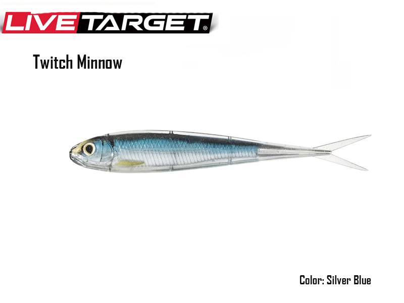 Live Target Twitch Minnow (Size: 100mm, Color: Silver Blue, Pack: 4pcs)