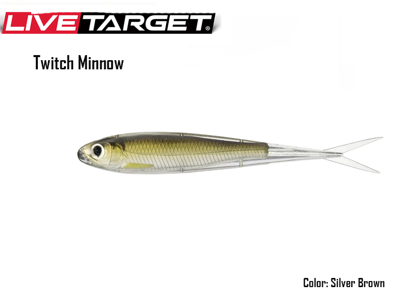 Live Target Twitch Minnow (Size: 100mm, Color: Silver Brown, Pack: 4pcs)
