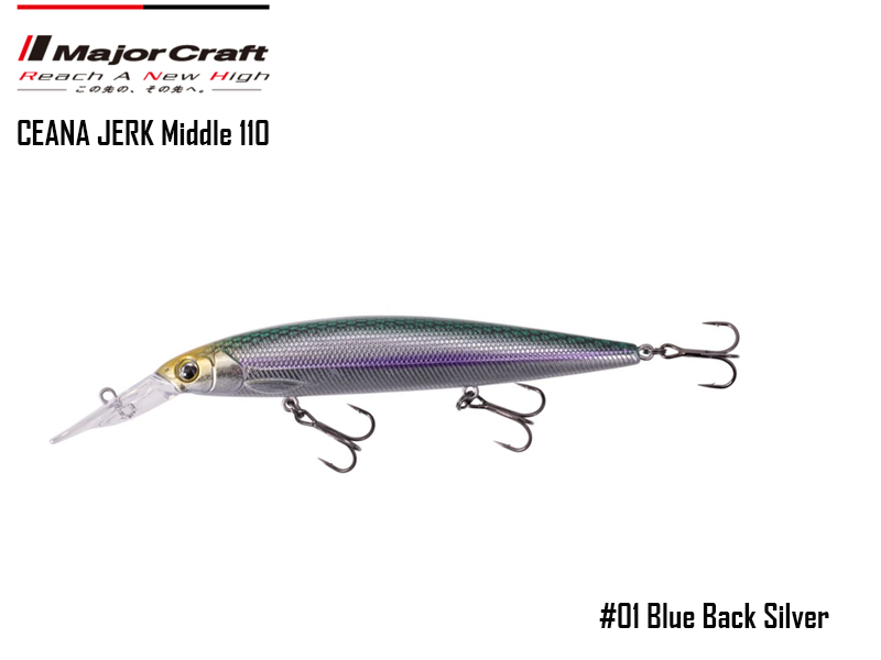 Major Craft Ceana Jerk Bait (Color: #01, Weight: 17gr, Range: Middle)