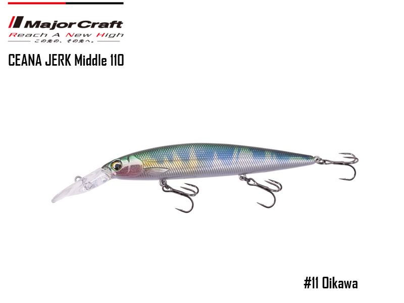 Major Craft Ceana Jerk Bait (Color: #11, Weight: 17gr, Range: Middle)