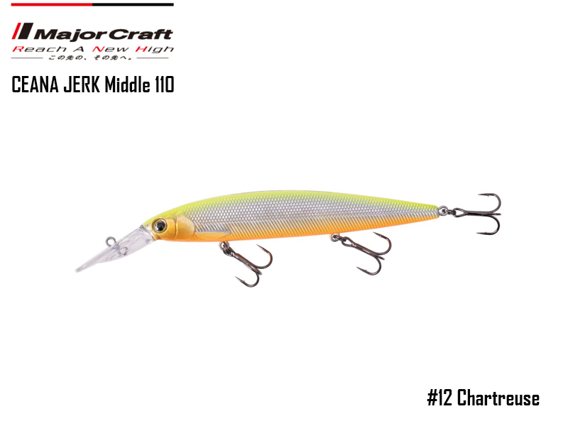 Major Craft Ceana Jerk Bait (Color: #12, Weight: 17gr, Range: Middle)