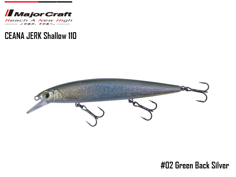 Major Craft Ceana Jerk Bait (Color: #02, Weight: 16gr, Range: Shallow)