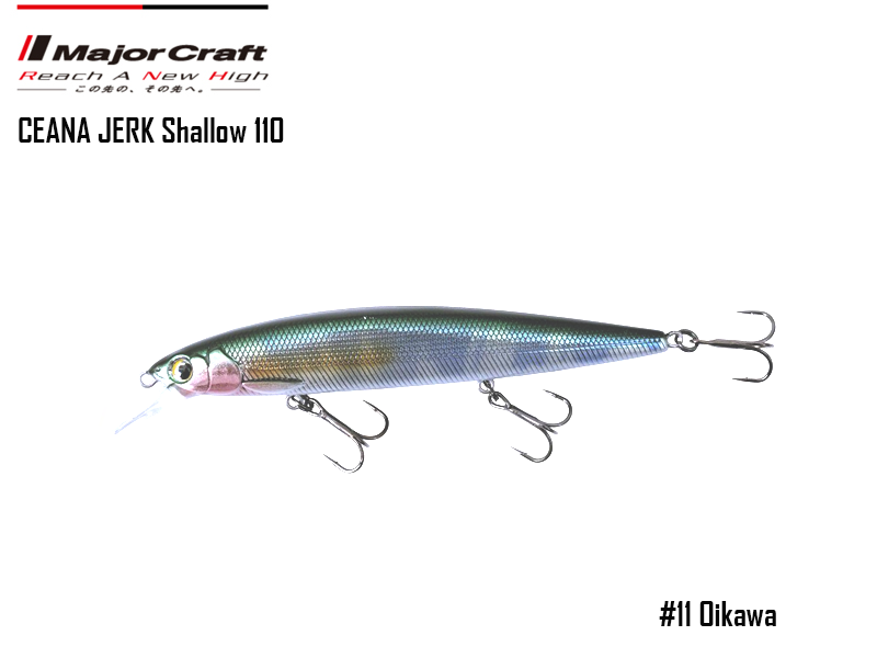 Major Craft Ceana Jerk Bait (Color: #11, Weight: 16gr, Range: Shallow)