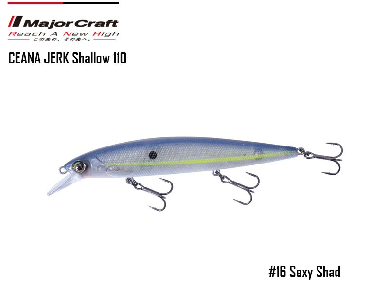 Major Craft Ceana Jerk Bait (Color: #16, Weight: 16gr, Range: Shallow)