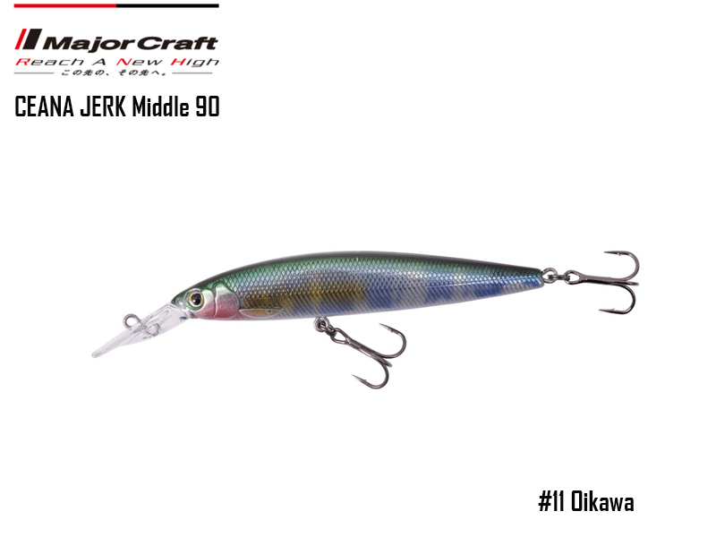 Major Craft Ceana Jerk Bait (Color: #11, Weight: 11gr, Range: Middle)