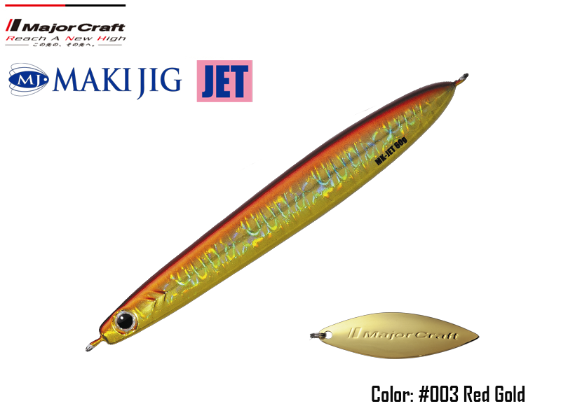 Major Craft Maki Jig Jet (Weight: 60gr, Color: #003 Red Gold)