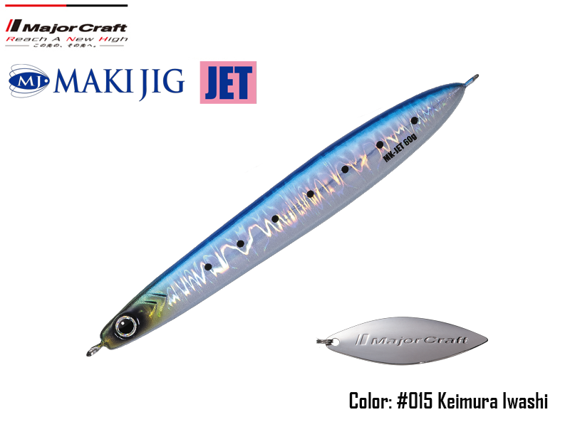 Major Craft Maki Jig Jet (Weight: 40gr, Color: #015 Keimura Iwashi)