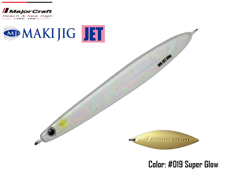 Major Craft Maki Jig Jet (Weight: 40gr, Color: #019 Super Glow)