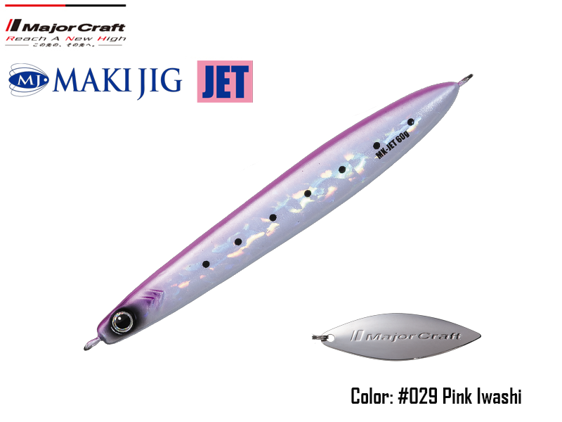 Major Craft Maki Jig Jet (Weight: 60gr, Color: #029 Pink Iwashi)