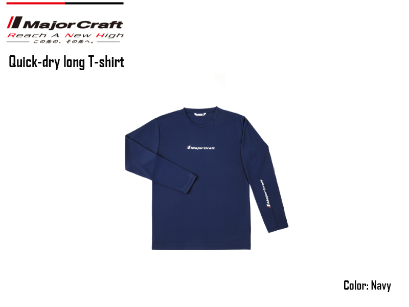 Major Craft Quick-dry long T-shirt( Color: Navy, Size: L)