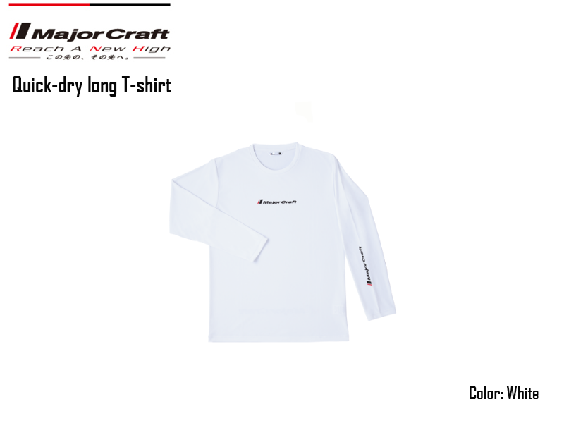 Major Craft Quick-dry long T-shirt( Color: White, Size: L)