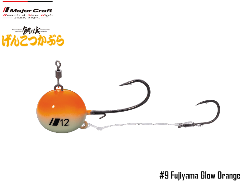 Major Craft Genkotsu Kabura (Size: 10, Weight: 40gr, Color: #9 Fujiyama Glow Orange)