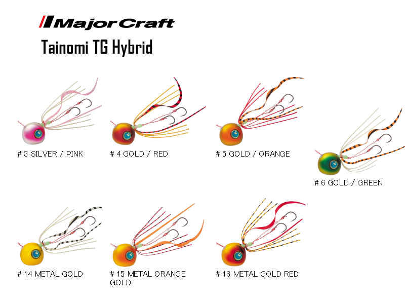 Major Craft Tainomi TG Hybrid Set (Weight: 100gr, Colour: #05 Gold/Orange)