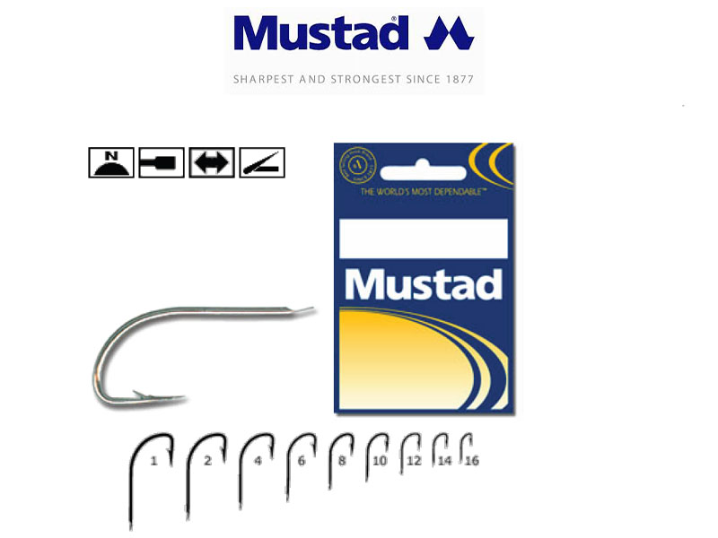Mustad 2315S Round Bend Sea Hooks (Size: 14, Pack: 50) [MUST02315S