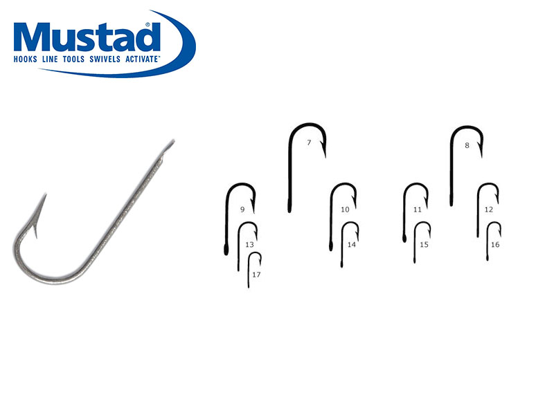Mustad 900T-DT Round Bend Sea Hooks (Size: 11, Pack: 100) Mustad