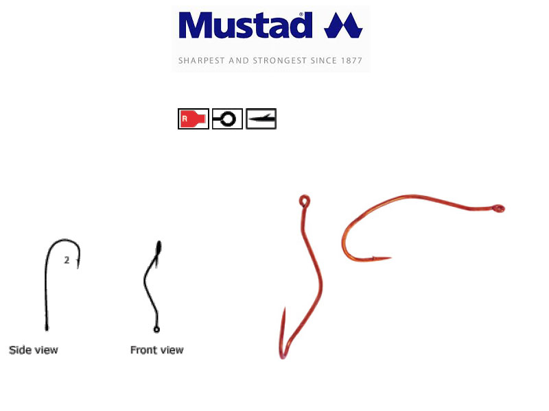 Mustad 10015NPBLN Trout Power Hooks (Size: 8, Pack: 10)  [MUST10015NPBLN:11379] - €1.17 : , Fishing Tackle Shop