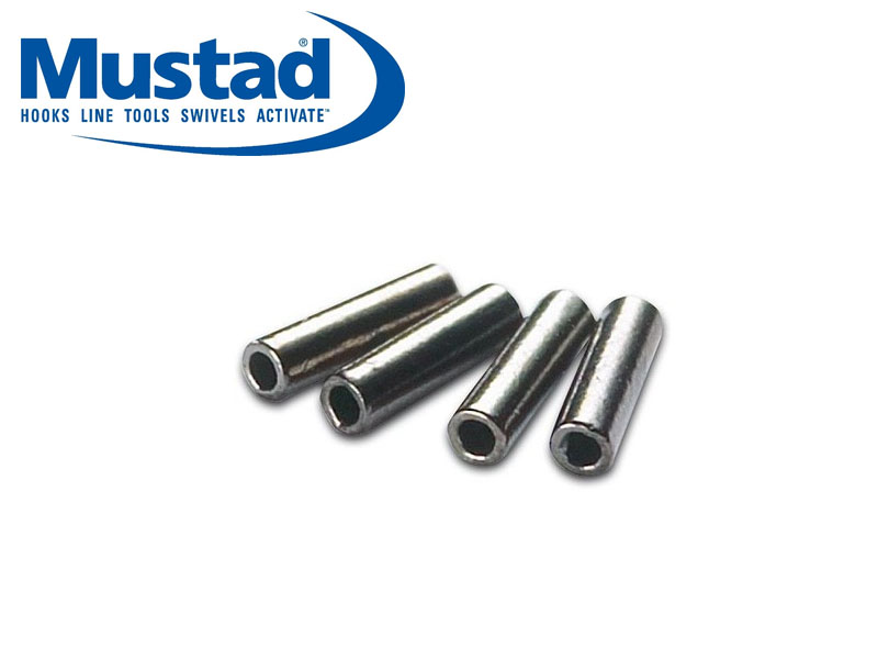 Mustad Black Brass Single Sleeves (⌀: 0.8mm, Length: 5mm 50pcs)
