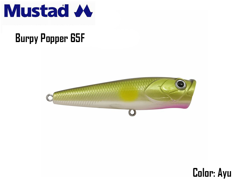 Mustad Burpy Popper 65F (Size:65mm, Weight:6.3gr, Color:Ayu)