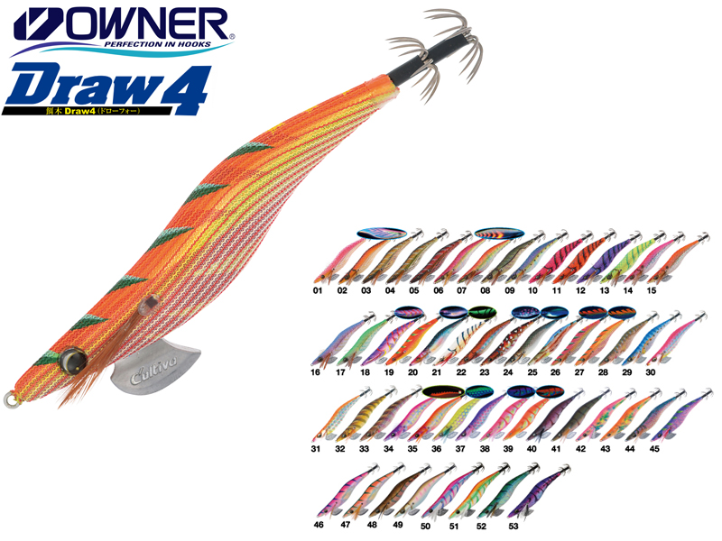 Owner Egi Draw 4 (Size: 3.0, Color: #17 Green Trick Red UV)