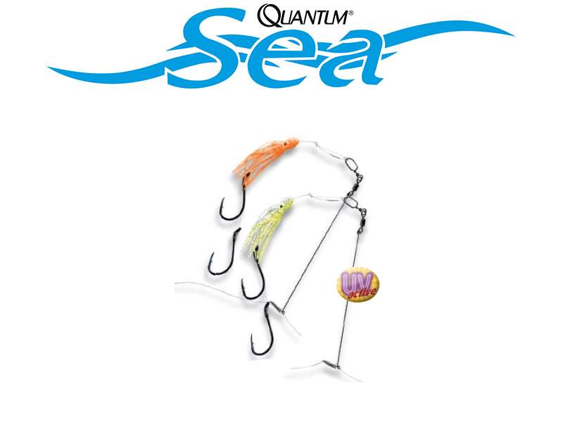 Quantum Anti-tangle Deepwater Rig ( Model: chartreuse, Hook: 2, Ø mm: 1.0, Size: 9/0 + 9/0, Pack: 1)