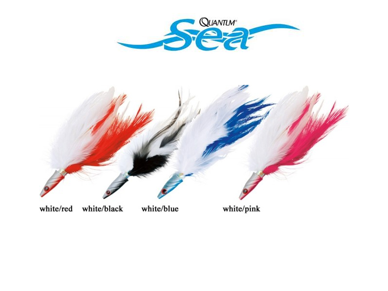 Quantum Sea Feather Head Jig (6cm, White/Black)