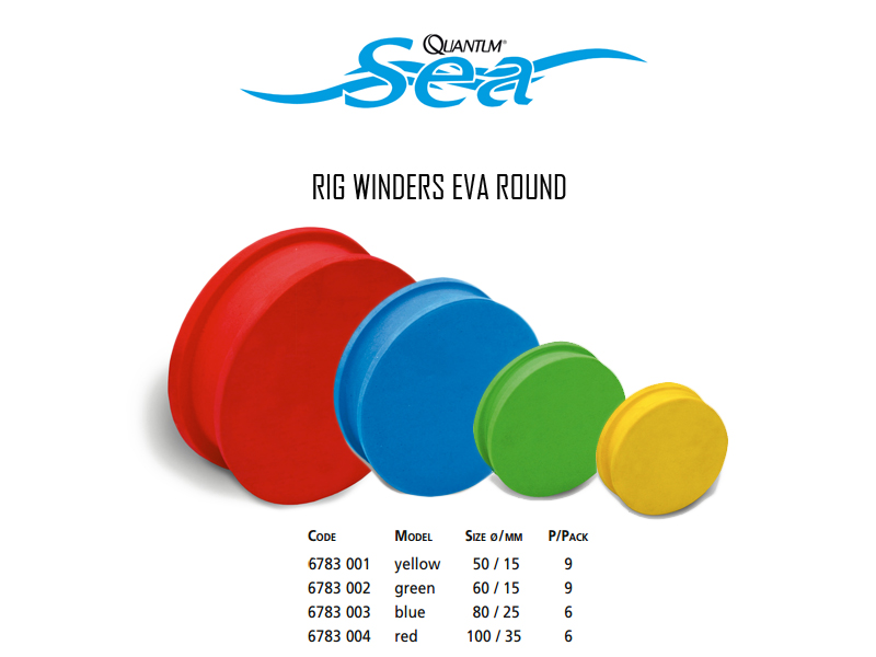 Quantum Rig Winder Eva Round (Colour: Red, Size: Ø100/35mm, Pack: 6pcs)