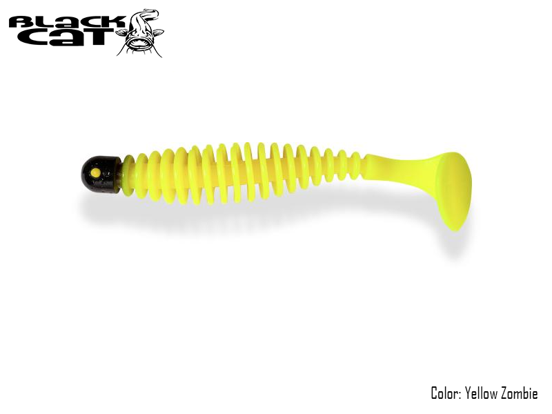 Black Cat Shad Worm (Size: 170mm, Color: Yellow Zombie, Pack: 1pc)