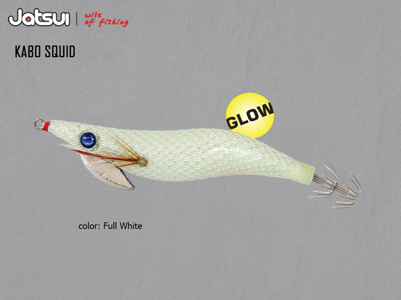 Jatsui Kabo Squid Full Color(Size: 3.0, Weight: 14gr, Color: Full White)