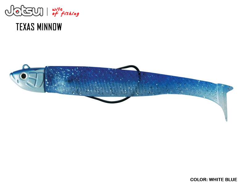 Jatsui Texas Minnow (Length: 15cm, Weight: 42gr, Color: White Blue)