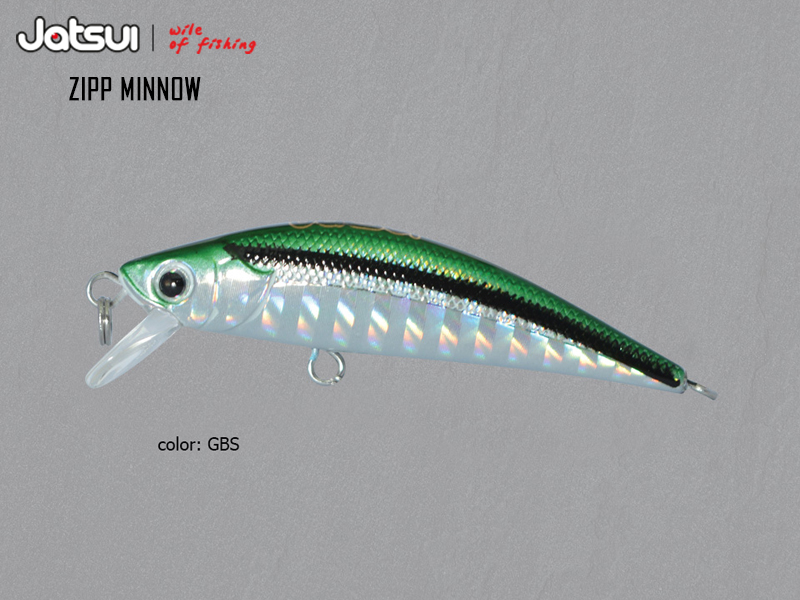 Jatsui ZIPP Minnow (Length: 50mm, Weight: 3gr, Color: GBS)