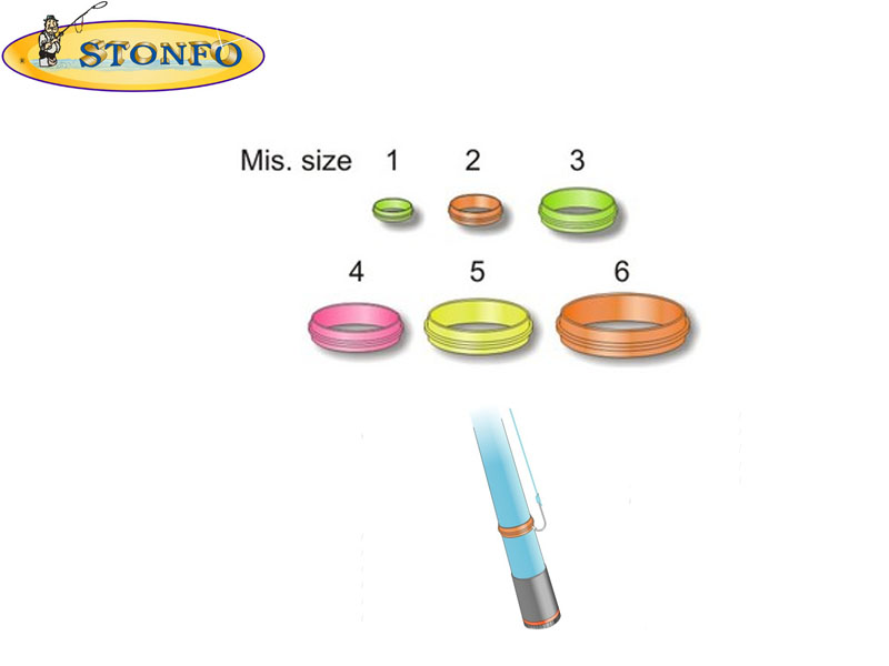 Stonfo Elastic Rings Fluo Colors (Size: 1, 10pcs)
