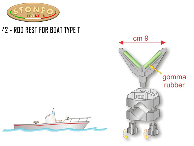 Stonfo 42 - Rod Rest For Boat (Type T)